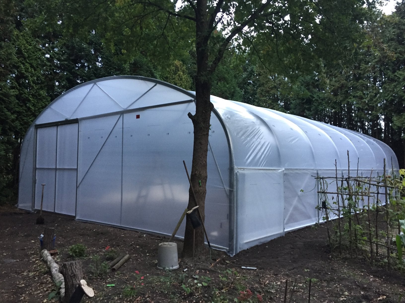 Folie kas 19x14m, Ophalen, Gebruikt