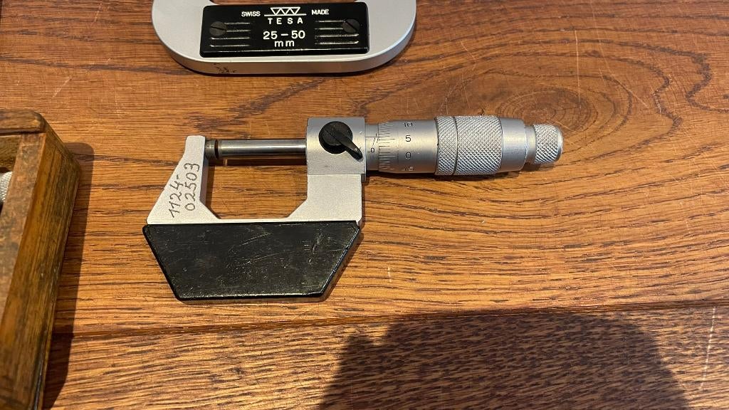 Tesa micrometers schroefmaten diverse bereiken draaibank, -, Ophalen of Verzenden, Zo goed als nieuw, Tesa