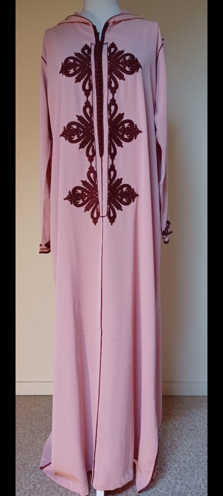 Djellaba djelaba jalaba jeleba marokkaanse jurk jas, Ophalen of Verzenden, Zo goed als nieuw, Roze, Overige typen