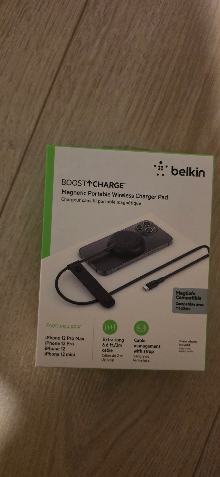 Belkin BOOSTCHARGE MagSafe Draadloze Oplader Pad, Ophalen, USB-C, Draadloze oplader, Nieuw