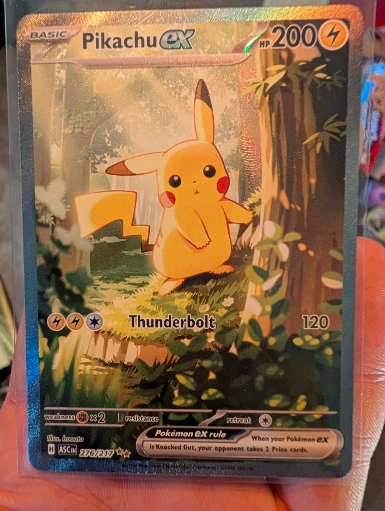 Pikachu EX 276/217  Accended Heroes, Ophalen of Verzenden, Nieuw, Losse kaart, Foil