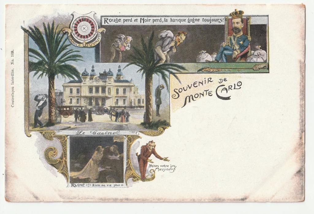 Casino Monte Carlo Monaco anti gokken leuke details, Verzenden, Voor 1920, Ongelopen, Overig Europa