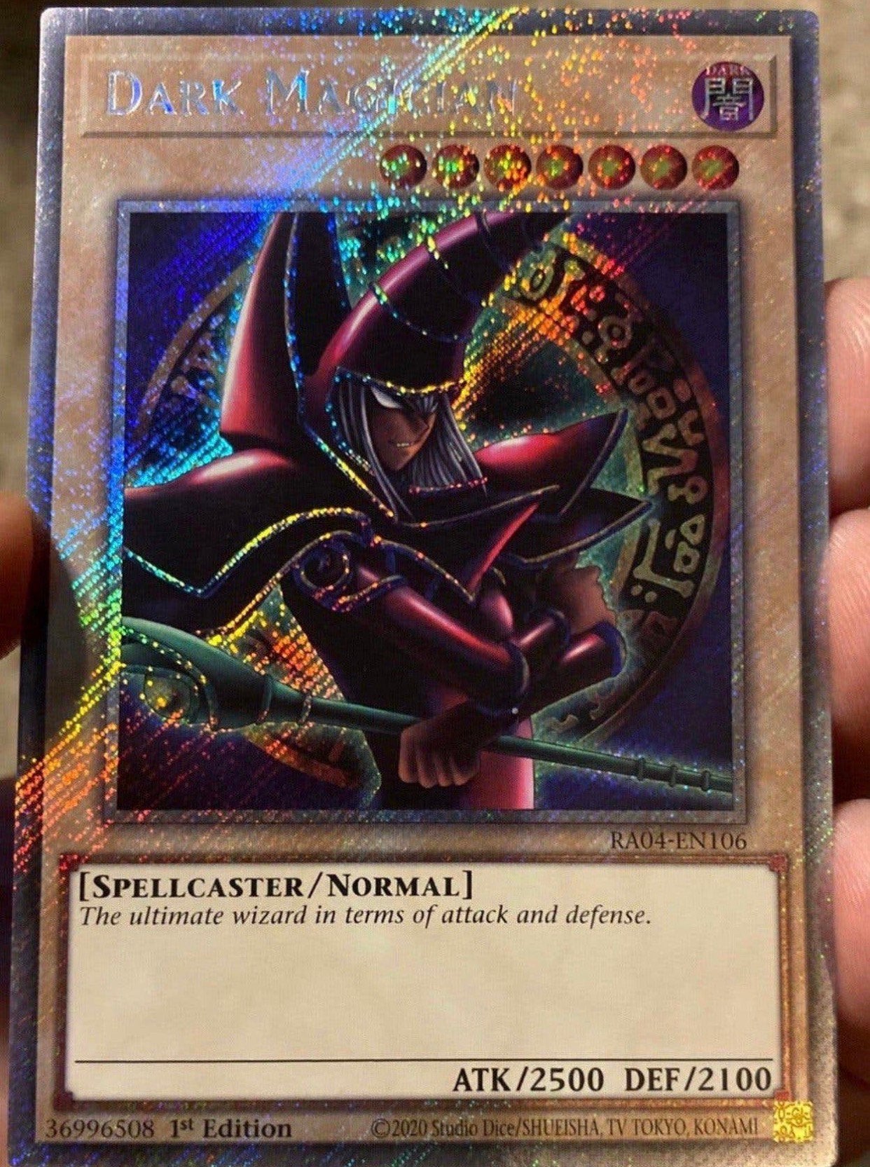 Yu-Gi-Oh! Alternate Arcana Dark Magician RA04 1st Ed Mint !, Ophalen of Verzenden, Zo goed als nieuw, Losse kaart, Foil