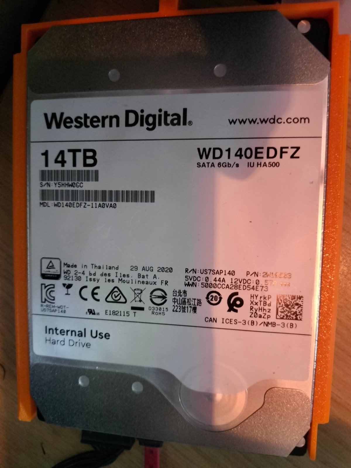 WD 14TB Hdd, Computers en Software, Intern, Gebruikt, Server, 14tb