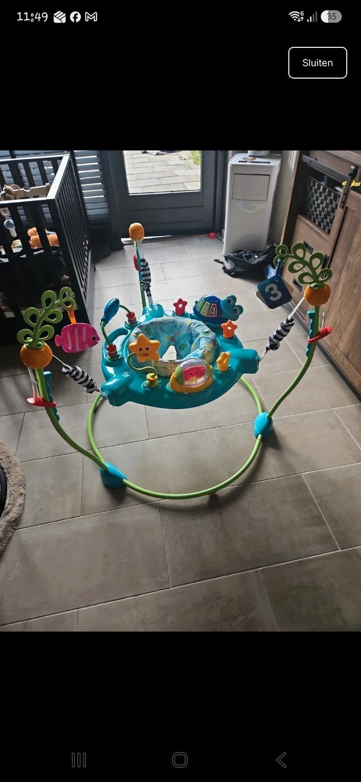 Baby Einstein Jumper 6-9 maanden - Zo goed als nieuw, Ophalen of Verzenden, Zo goed als nieuw, Overige typen, Met geluid