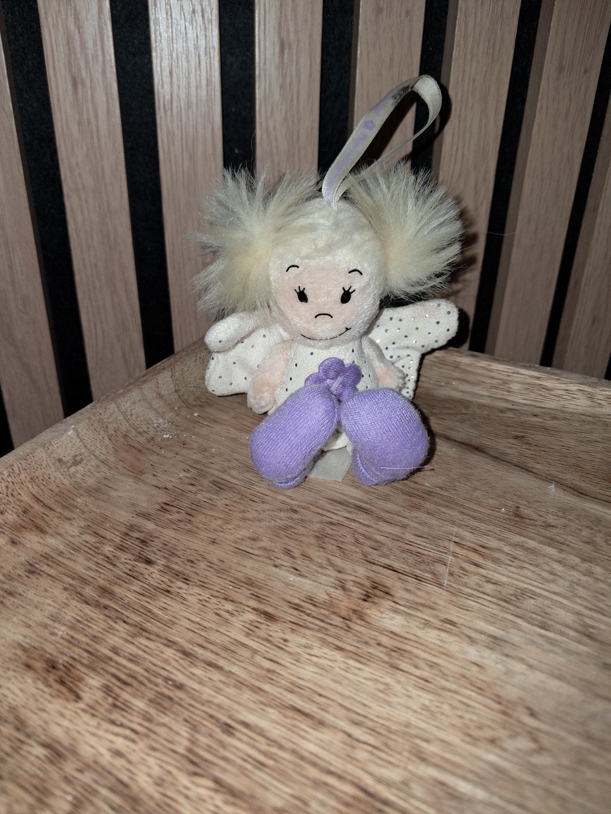 Leuk beschermengeltje knuffel met tekst 'Ik bescherm je!', Overige typen, Ophalen of Verzenden, Klein (minder dan 20 cm), Wit