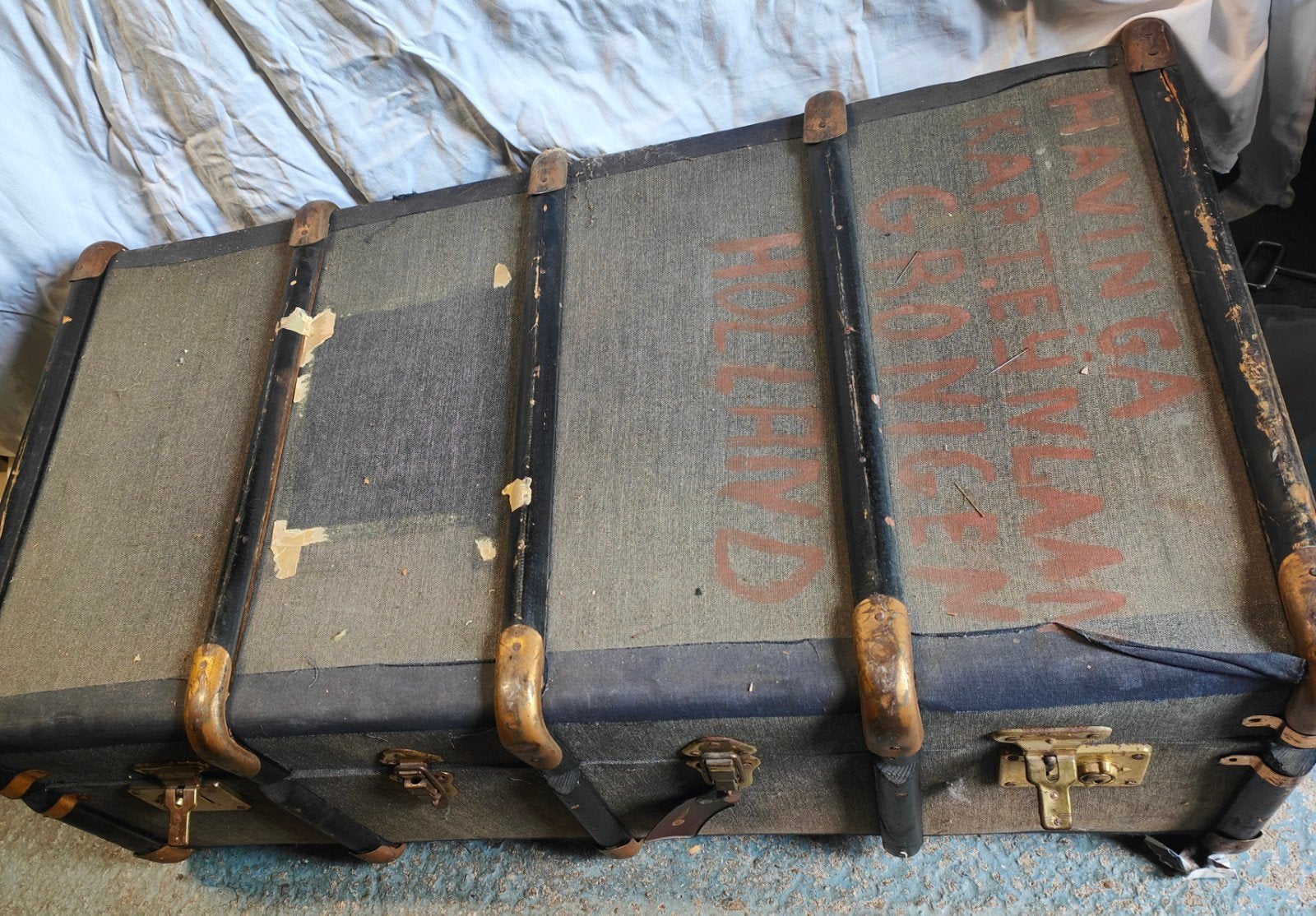 Vintage reiskoffer met uitneembare lade - Antiek, Ophalen