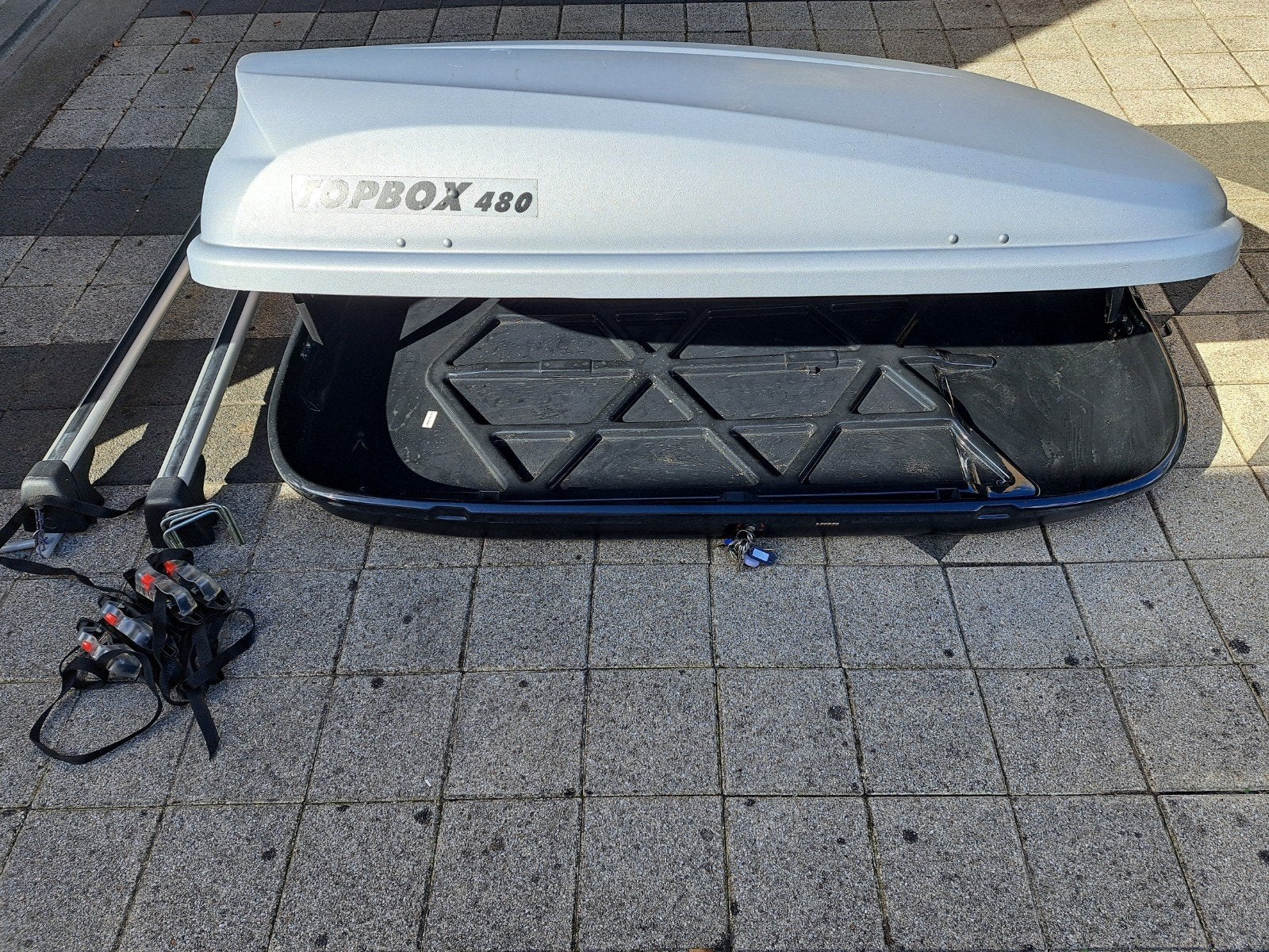 Topbox 480 dakkoffer met dakdragers, Auto diversen, Ophalen, Gebruikt