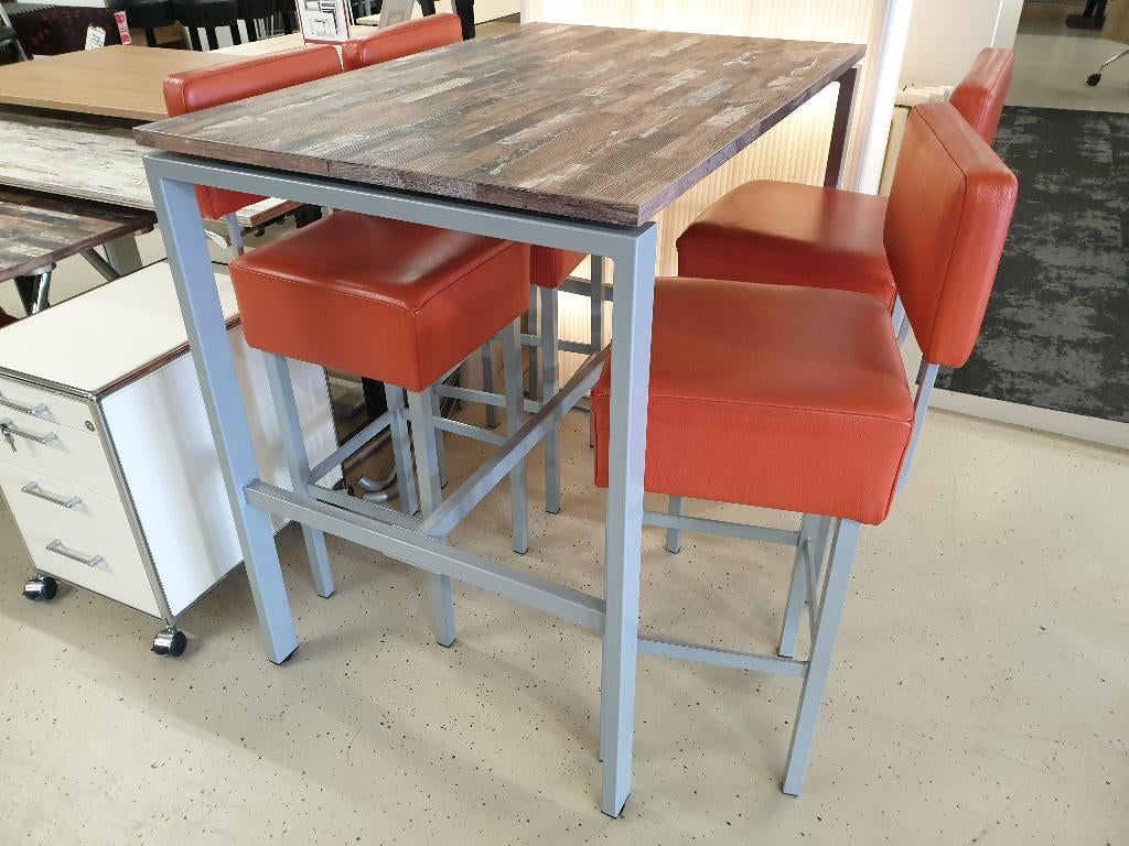 bartafel met krukken, Huis en Inrichting, Tafels | Statafels, Gebruikt, Ophalen
