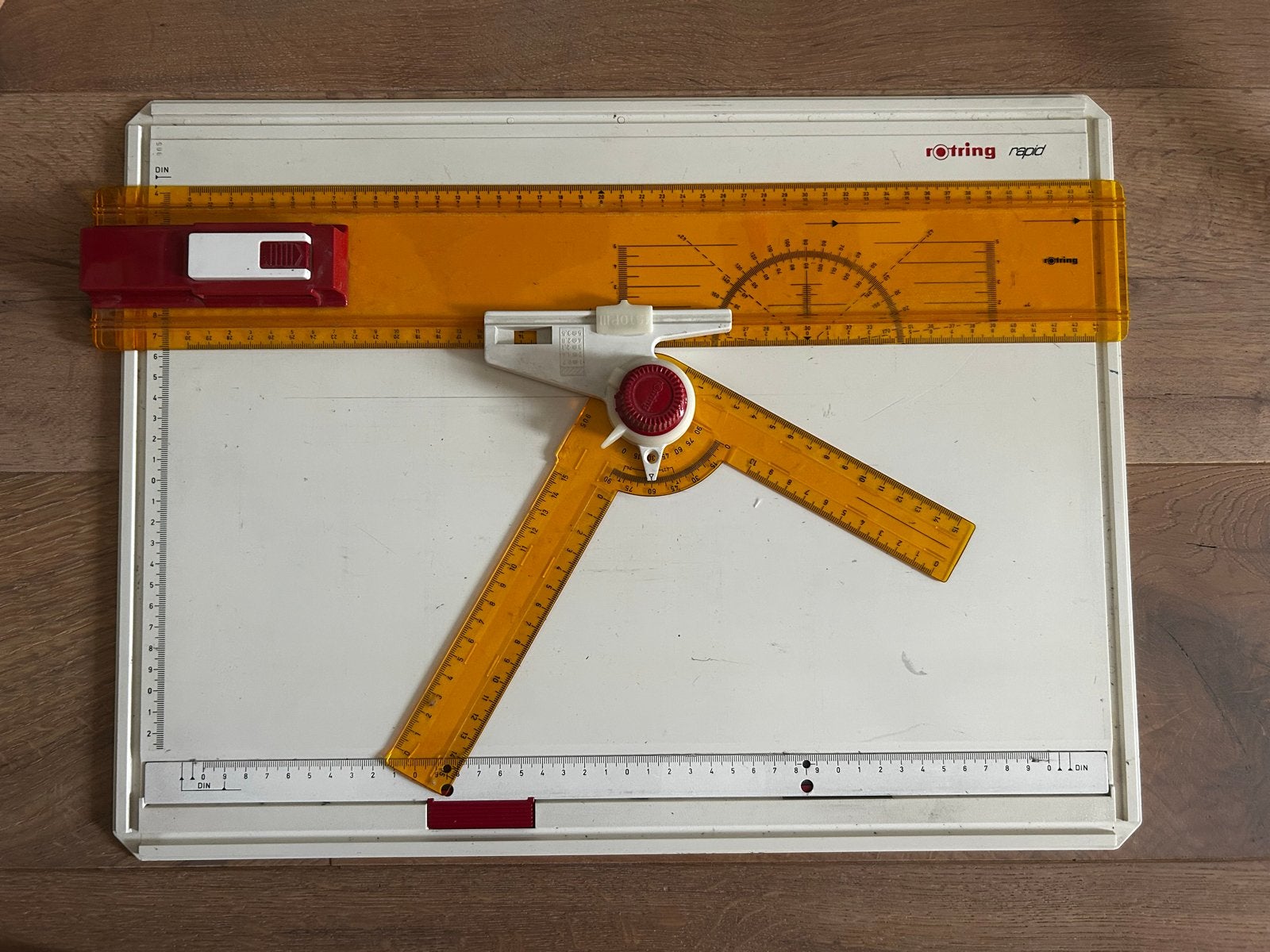 Rotring Rapid Tekentafel A3 met Tekenliniaal en Gradenboog, Ophalen of Verzenden, Gebruikt, Minder dan 130 cm
