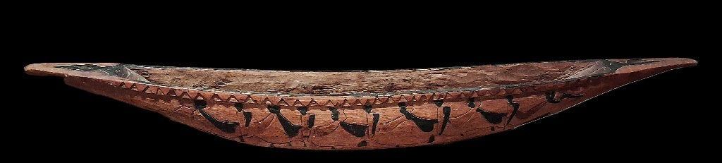 Asmat boot Wuramon/sepik maprik dayak batak leti nias, Antiek en Kunst, Hout, 96 cm, Overige typen, Ophalen of Verzenden