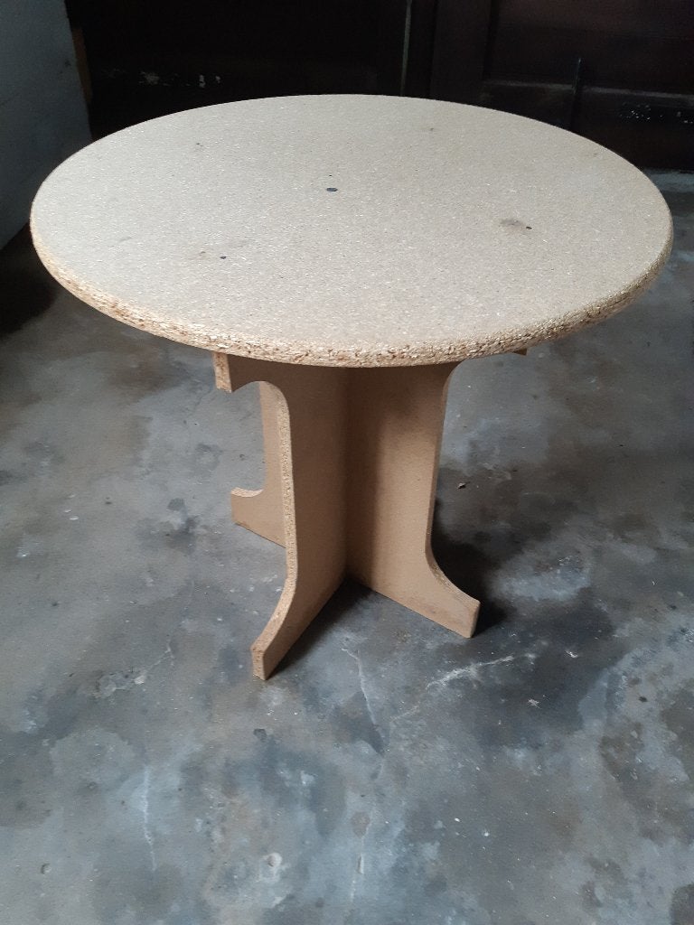 Bijzet tafeltje (2 x), Huis en Inrichting, Minder dan 45 cm, Gebruikt, Rond, Hout