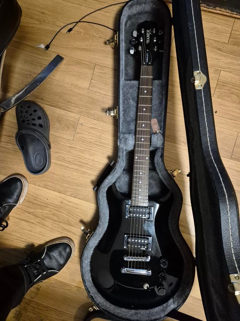 Te koop HAMER SUNBURST  BLACK.gitaar van Cheap Trick gitaar, Ophalen of Verzenden, Solid body, Overige merken