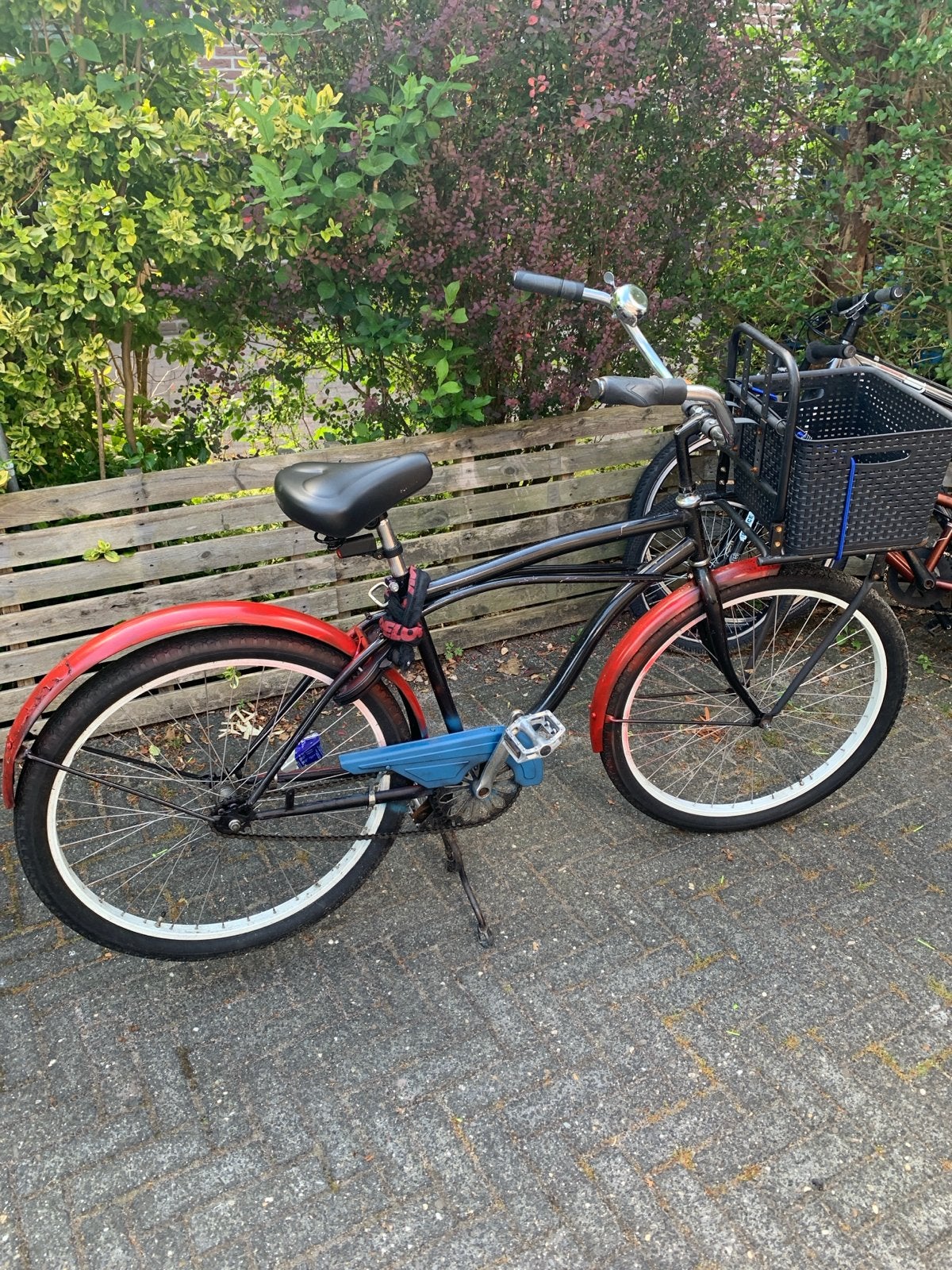 Beach cruiser, Fietsen en Brommers, Fietsen | Cruisers en Lowriders, Gebruikt, Heren, Overige typen, Staal, 55 tot 59 cm, Terugtraprem