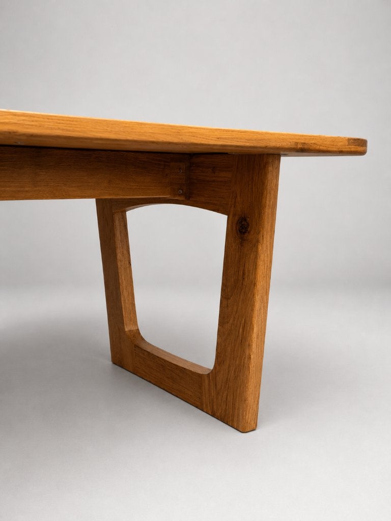 Moderne, massieve duurzame tafel, gerecycled hout, Huis en Inrichting, Tafels | Eettafels, 100 tot 150 cm, Eikenhout, Ophalen of Verzenden
