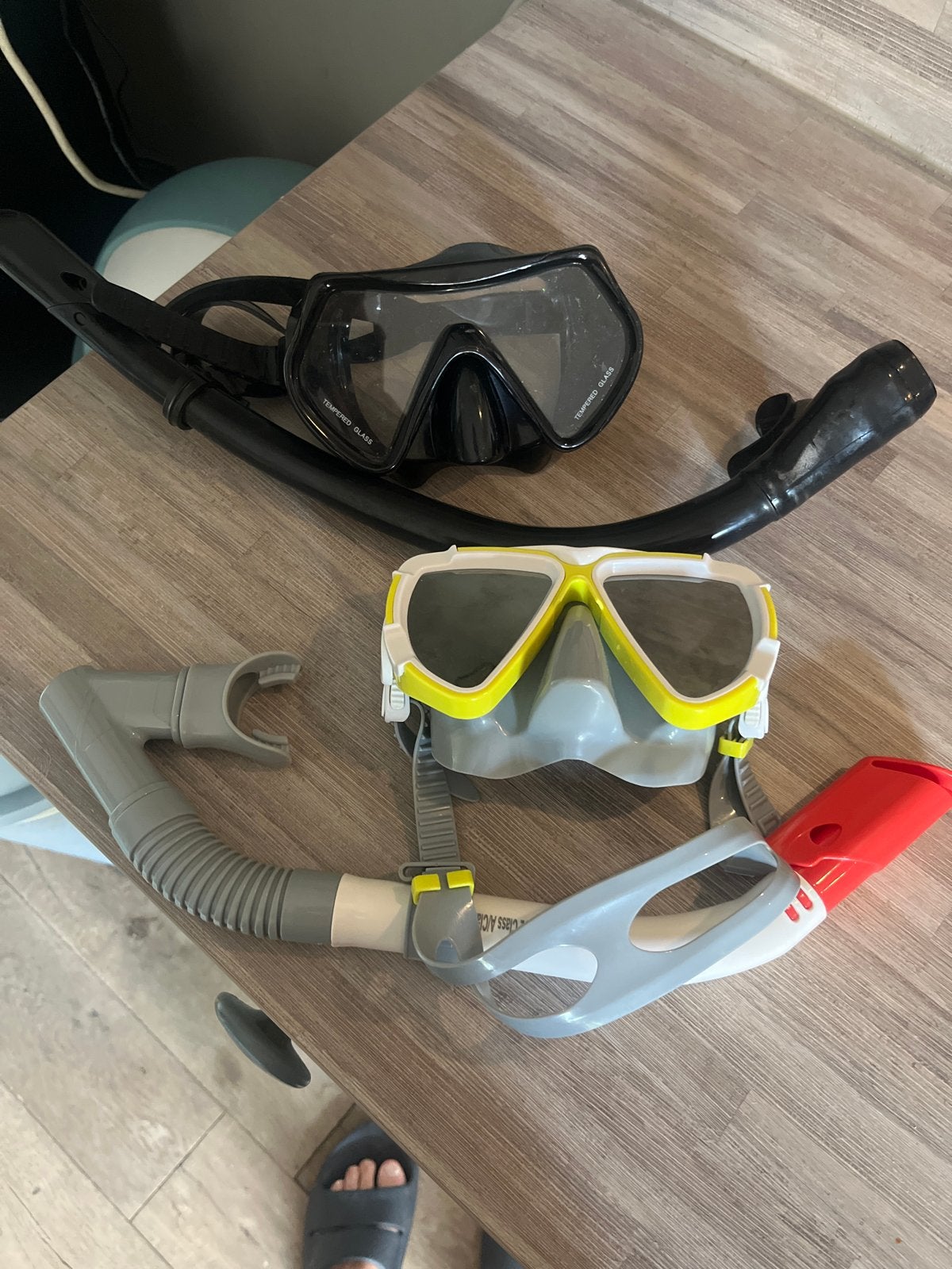 Duikbrillen en snorkels set - 2 stuks, Ophalen of Verzenden, Gebruikt, Duikbril of Snorkel