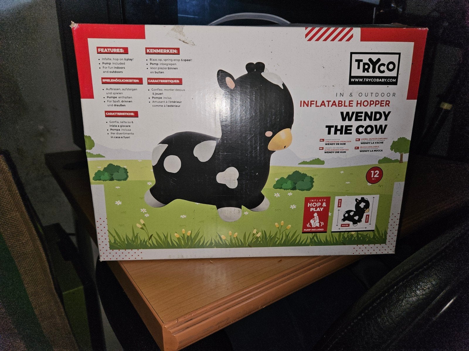 Tryco Baby Opblaasbare Koe Wendy de Koe - Springkussen, Ophalen of Verzenden, Nieuw, Overige typen