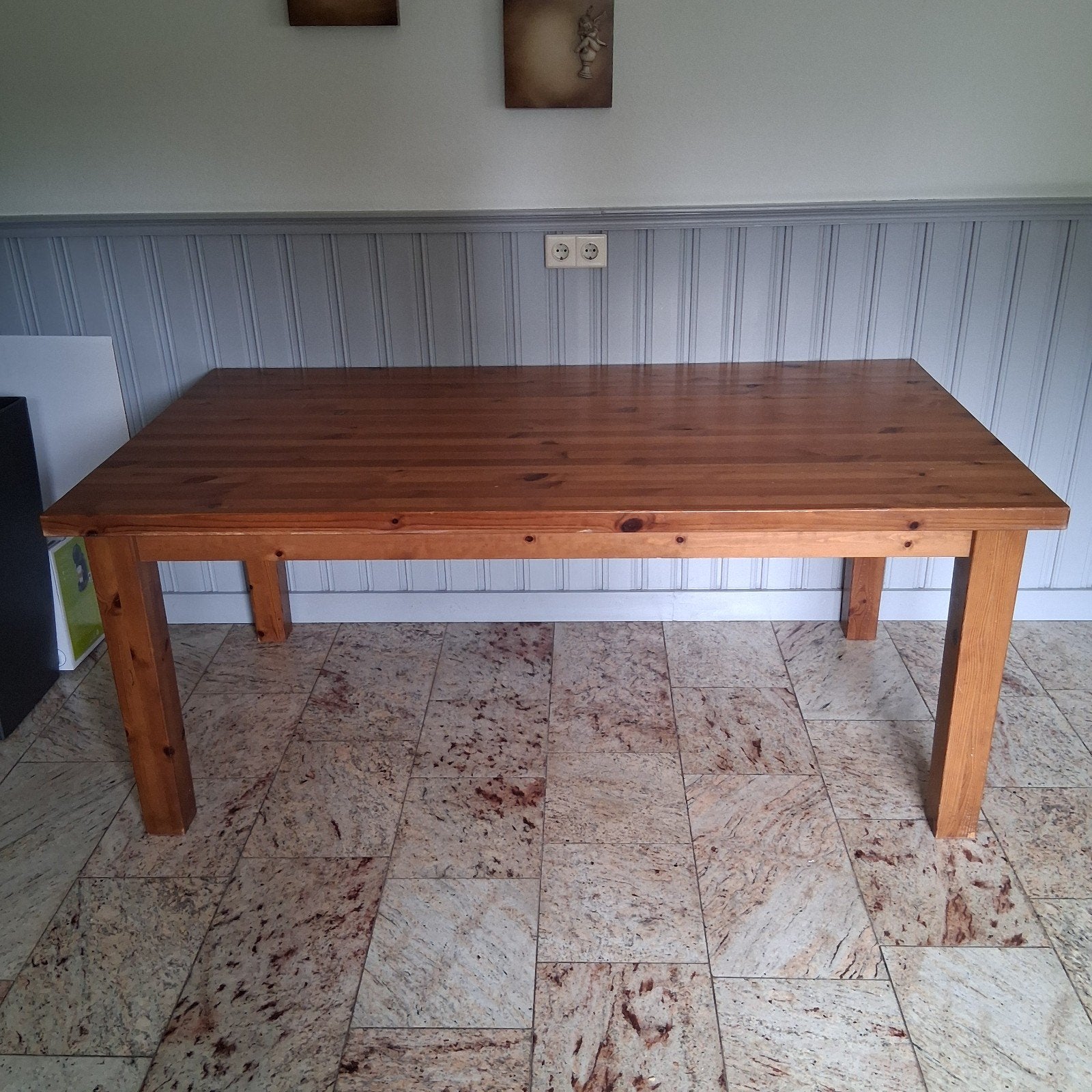 Houten eettafel - 180x100x75 cm, Ophalen, Gebruikt, Klassiek, 50 tot 100 cm
