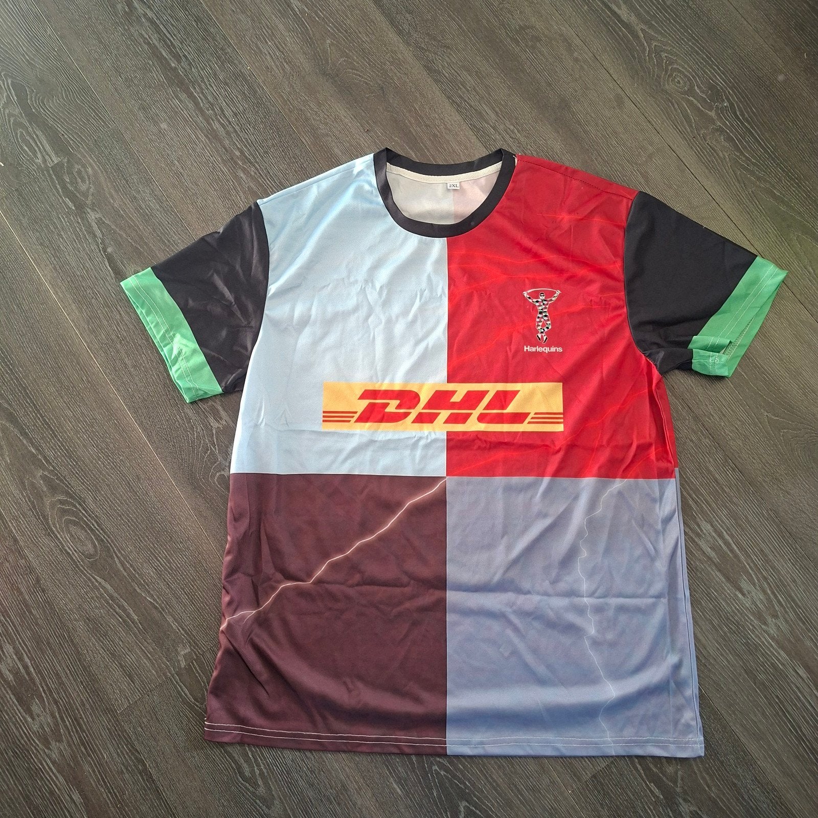 Harlequins DHL Rugby Shirt - Maat 2XL, Harlequins, Meerkleurig, Nieuw, Overige maten