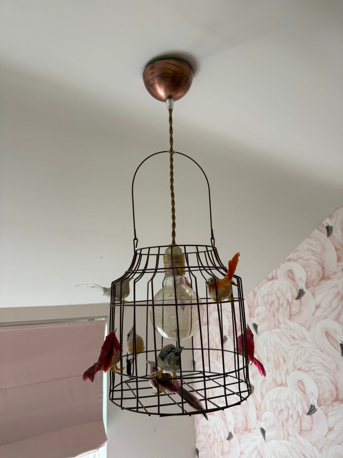 Vogeltjes lamp loods5, Ophalen, Gebruikt, E27 (groot), Metaal
