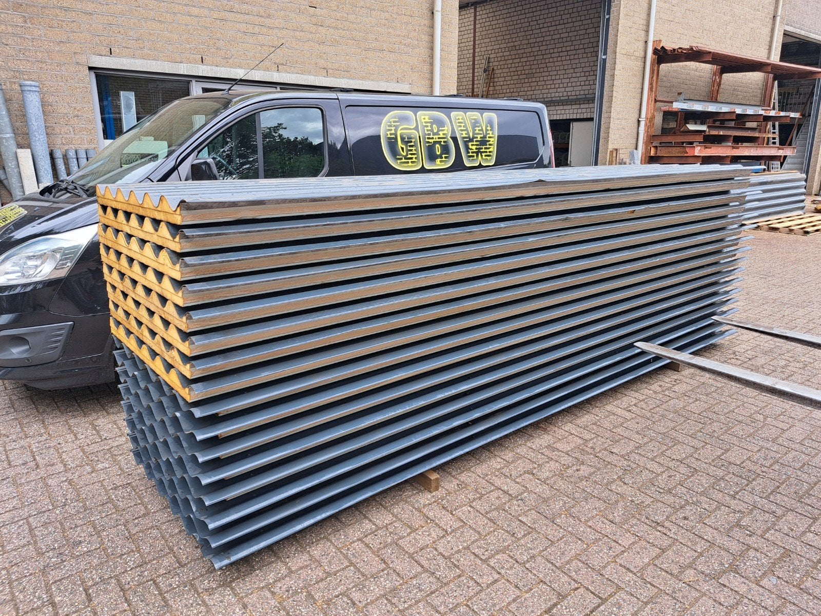 sandwichpanelen dakplaten pir 45/85 mm, 4370 mm lang, dak, Ophalen, Gebruikt, Overige typen