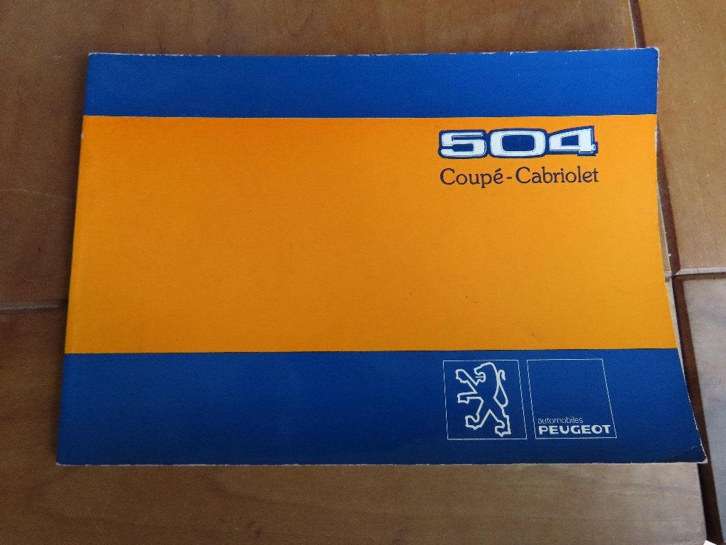 Instructieboek Peugeot 504 Coupe, 504 Cabrio 1980 meertalig, Ophalen of Verzenden