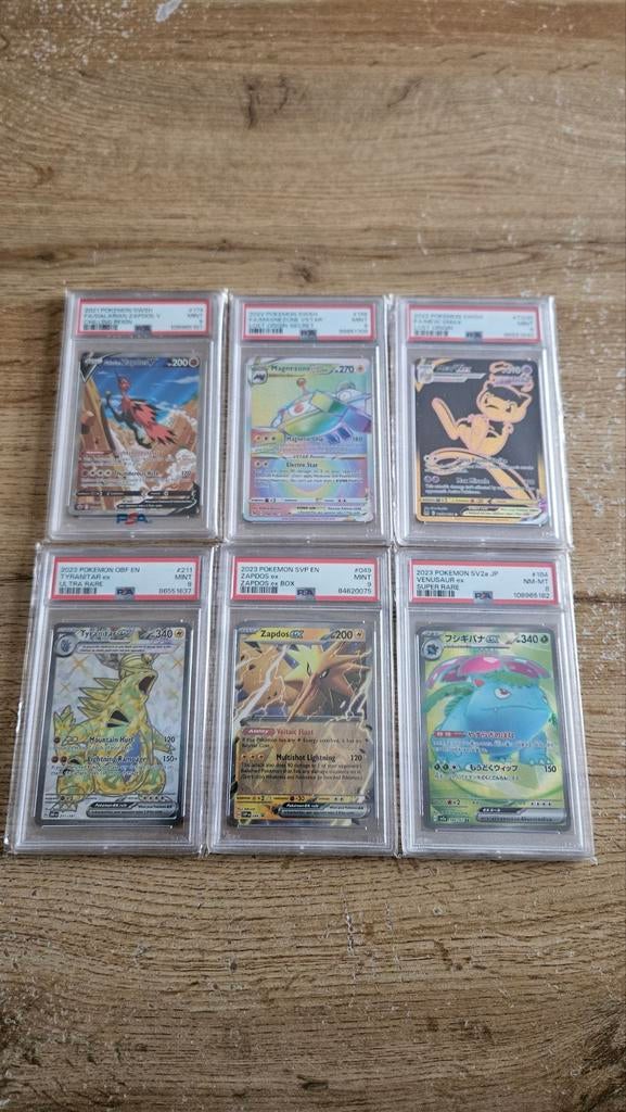 6x PSA Graded Pokémon Kaarten, Hobby en Vrije tijd, Verzamelkaartspellen | Pokémon, Ophalen of Verzenden, Zo goed als nieuw, Meerdere kaarten
