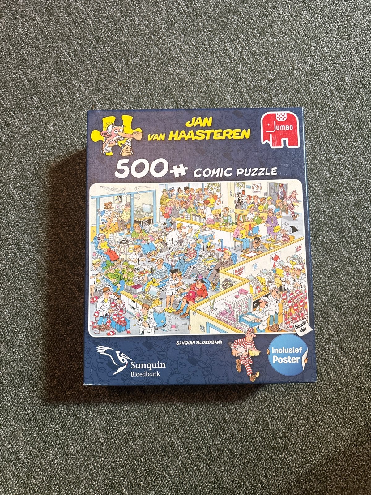 Jan van Haasteren Sanquin Bloedbank - 500 stukjes, Verzenden, 500 t/m 1500 stukjes, Zo goed als nieuw, Legpuzzel