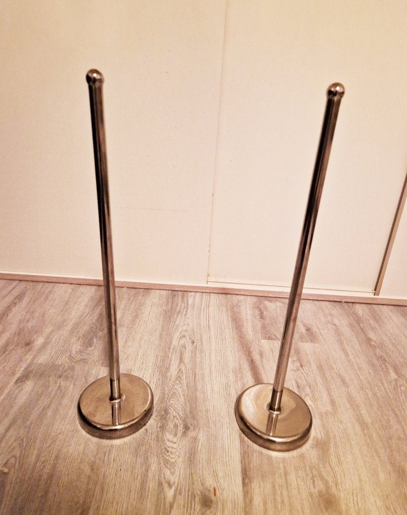 Closetrolhouder Chroom 2 stuks zgan, Ophalen of Verzenden, Zo goed als nieuw, Overige kleuren