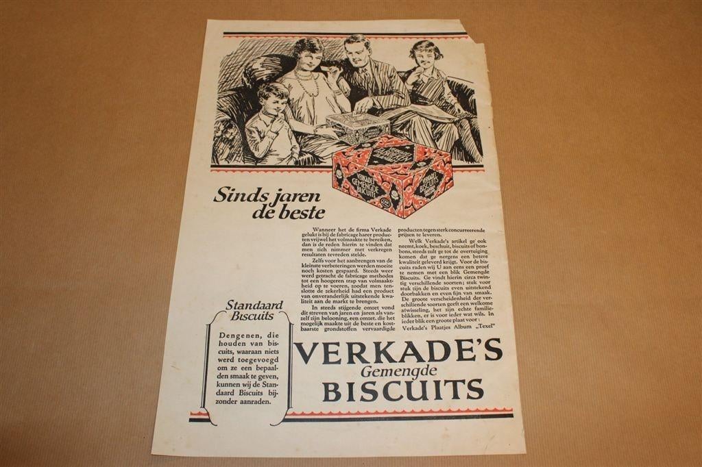 Originele advertentie/affiche - Verkade - 1928 !!, Verzamelen, Merken en Reclamevoorwerpen, Ophalen of Verzenden, Gebruikt, Overige typen