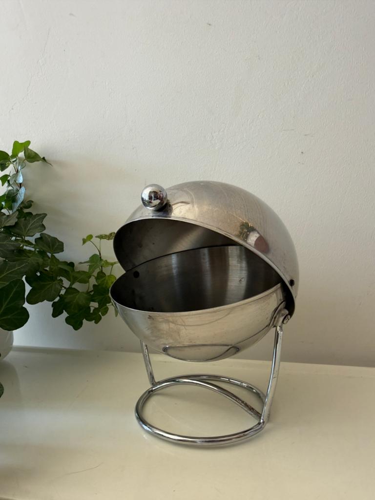 Chrome voorraad pot koektrommel suiker, Ophalen of Verzenden