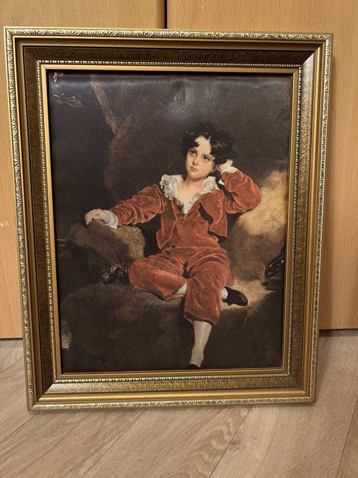 Schilderij 'The Red Boy' in Gouden Lijst, Antiek en Kunst, Ophalen of Verzenden