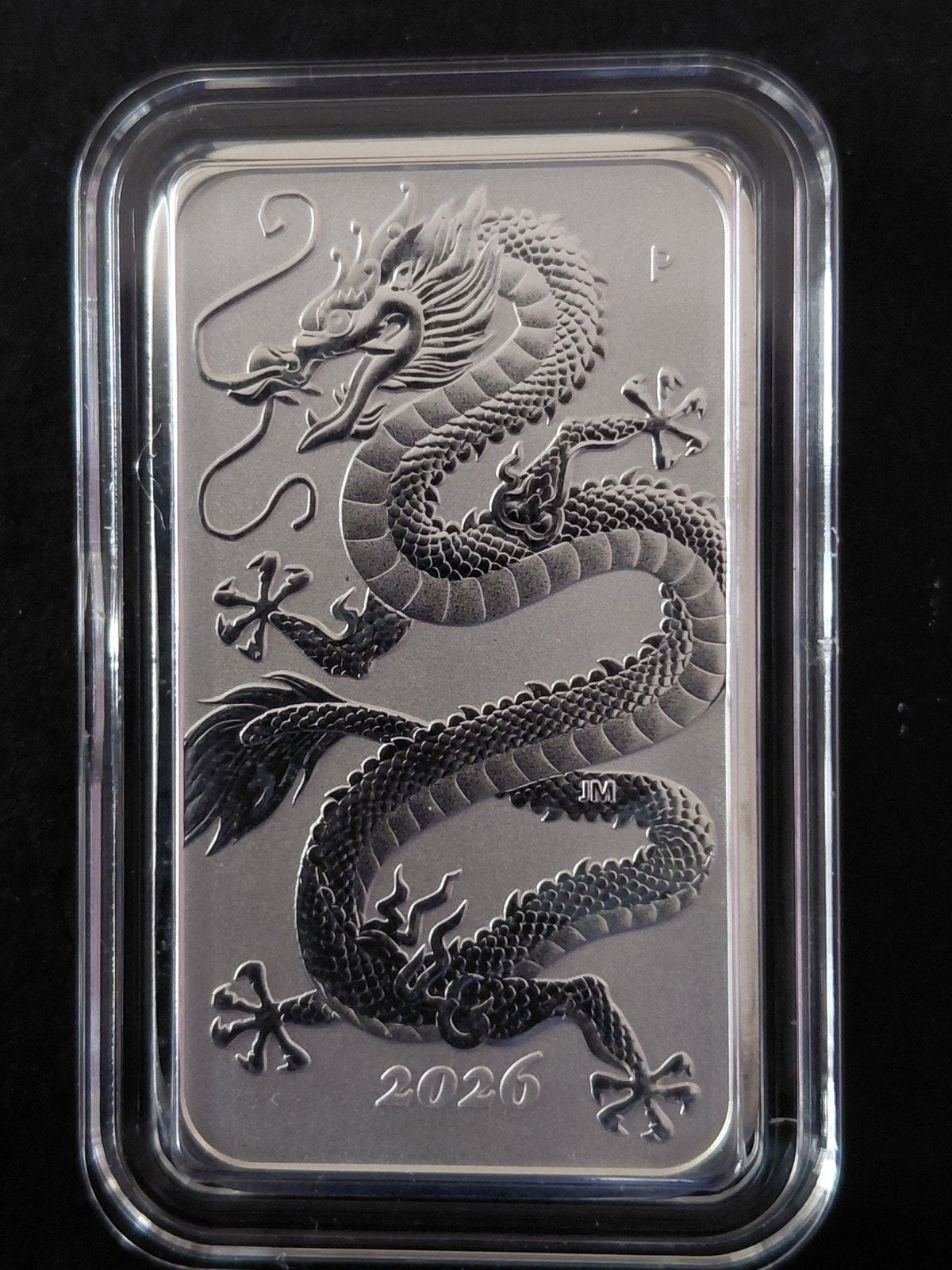 Australië 2026 20 x 1 oz 999 zilver Dragon baartjes in tube, Ophalen of Verzenden, Zilver