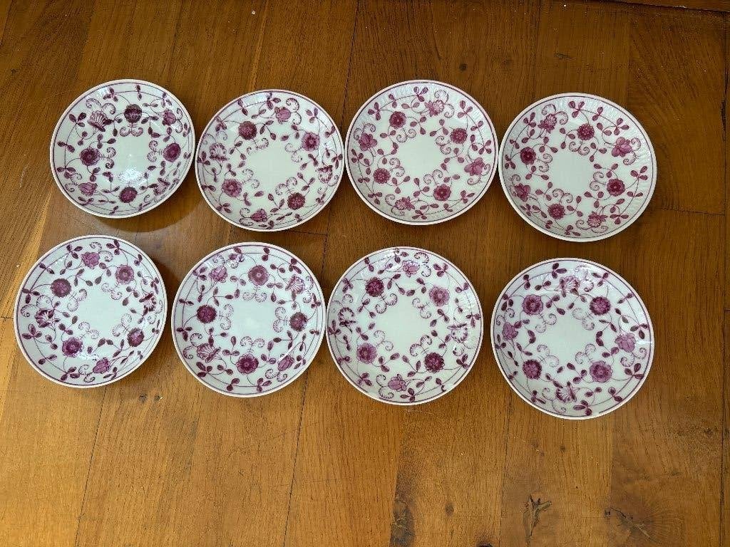 Antiek Chinese purper petit fours  schaaltjes, Ophalen