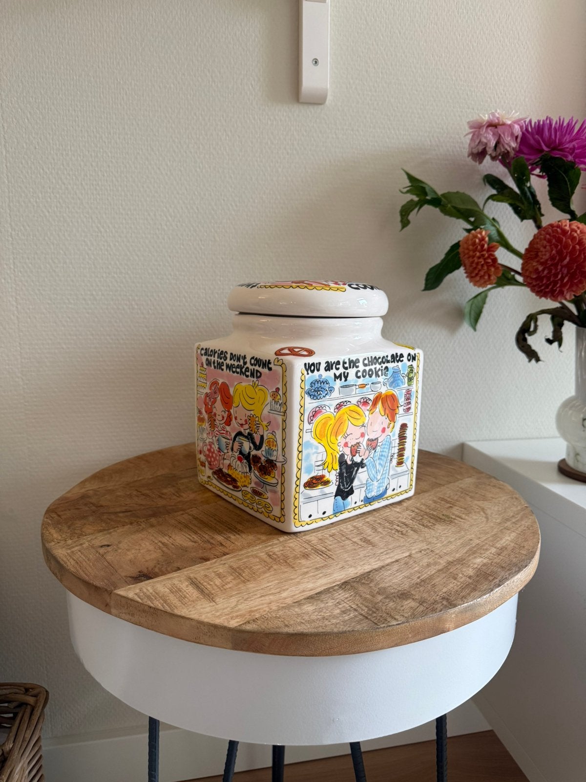Blond Amsteram voorraadpot -there’s always time for cookies-, Huis en Inrichting, Ophalen, Overige typen, Zo goed als nieuw, Overige stijlen