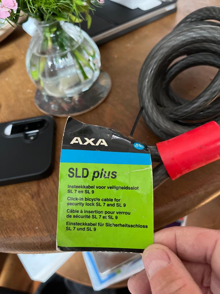 AXA SLD Plus insteekketting voor SL7 & SL9 slot - Nieuw, Fietsen en Brommers, Fietsaccessoires | Fietsgereedschap, Ophalen of Verzenden