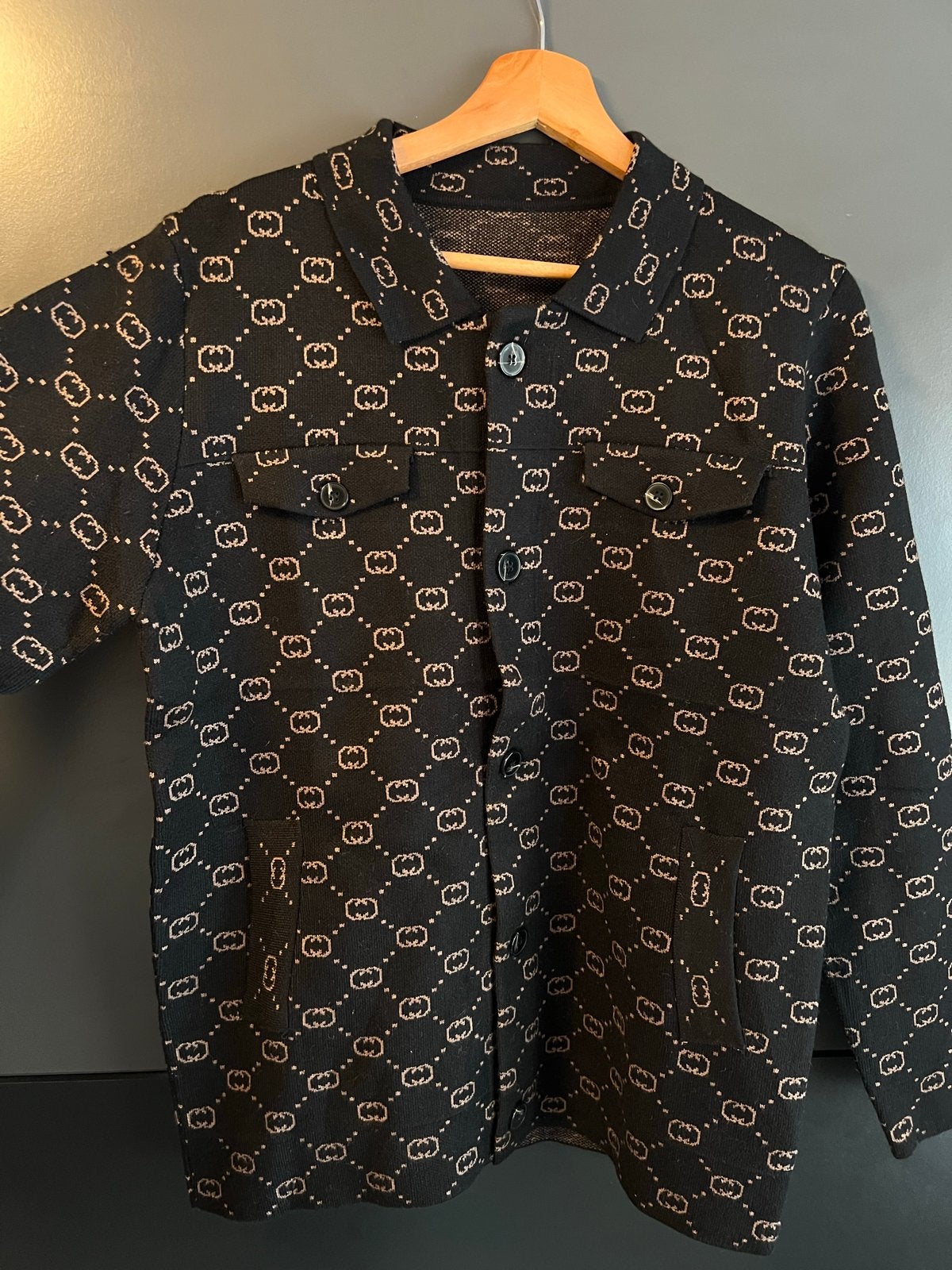 Omkeerbaar denim overhemd met lange mouwen (maat L/M), Ophalen of Verzenden, Nieuw, Zwart, Halswijdte 41/42 (L)