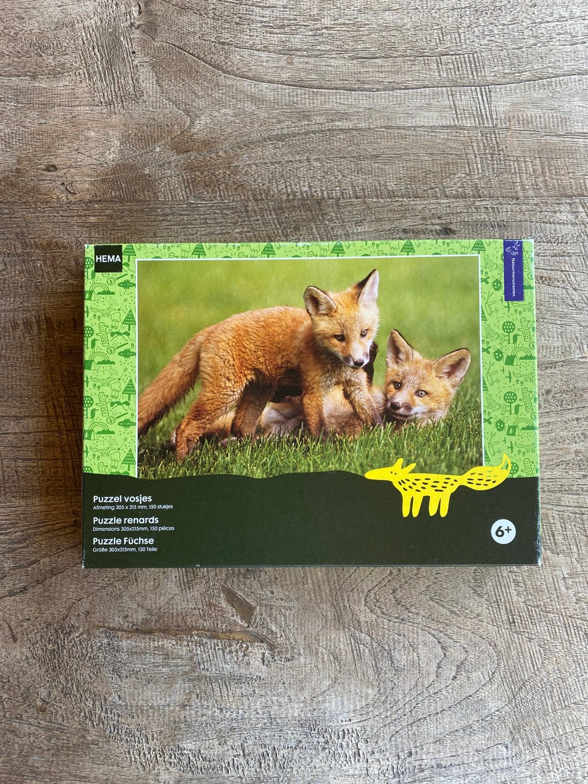 Mooie puzzel vossen 150 stukjes, Ophalen of Verzenden, Meer dan 50 stukjes, Zo goed als nieuw, 6 jaar of ouder