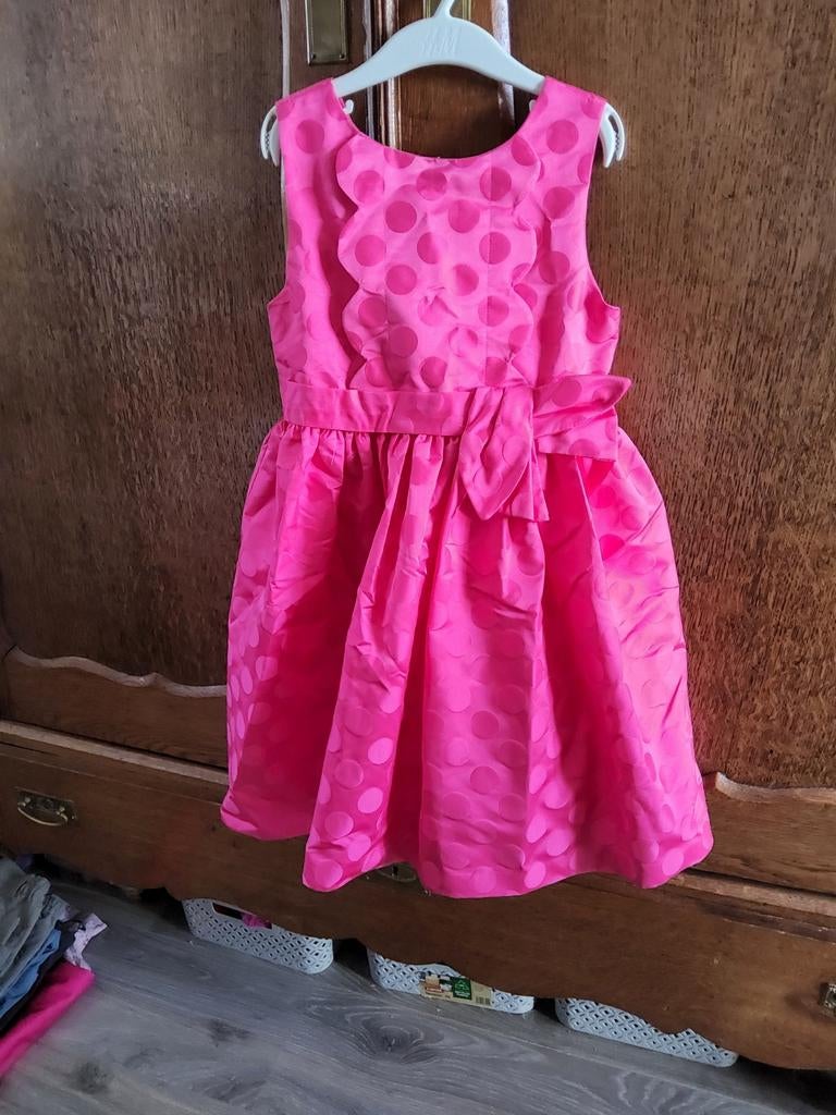Mayoral jurk roze met stippen maat 128, Kinderen en Baby's, Kinderkleding | Maat 128, Mayoral, Meisje, Ophalen of Verzenden, Zo goed als nieuw