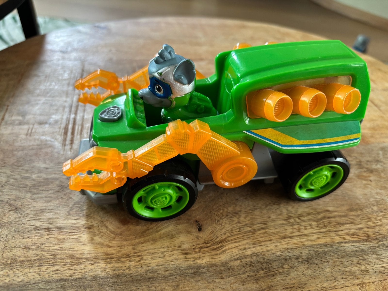 Paw Patrol Rocky met voertuig, Ophalen of Verzenden, Gebruikt