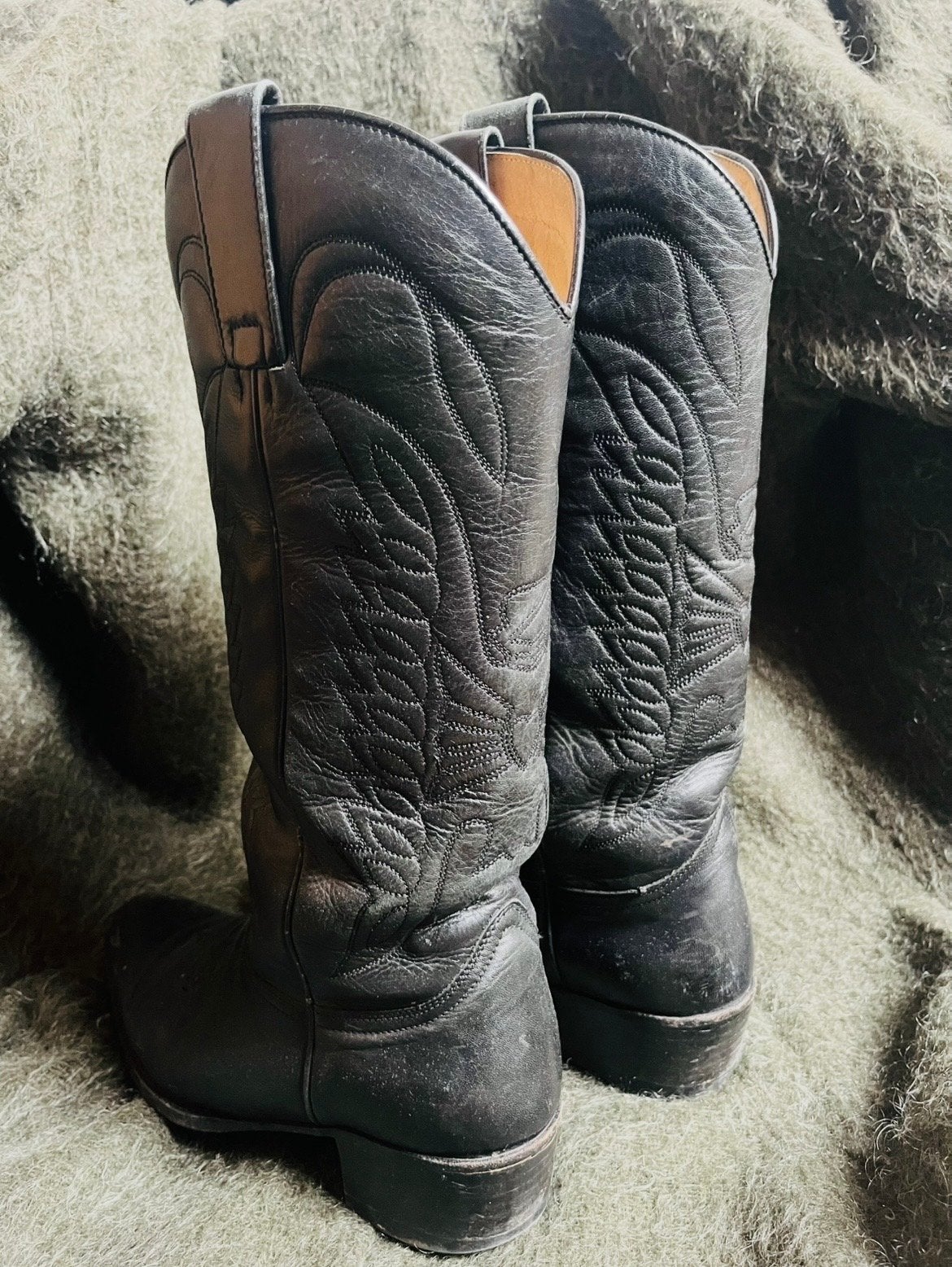 Sendra zwarte hoge laarzen maat 40 - Boho Ibiza stijl, Ophalen of Verzenden, Gedragen, Zwart, Hoge laarzen