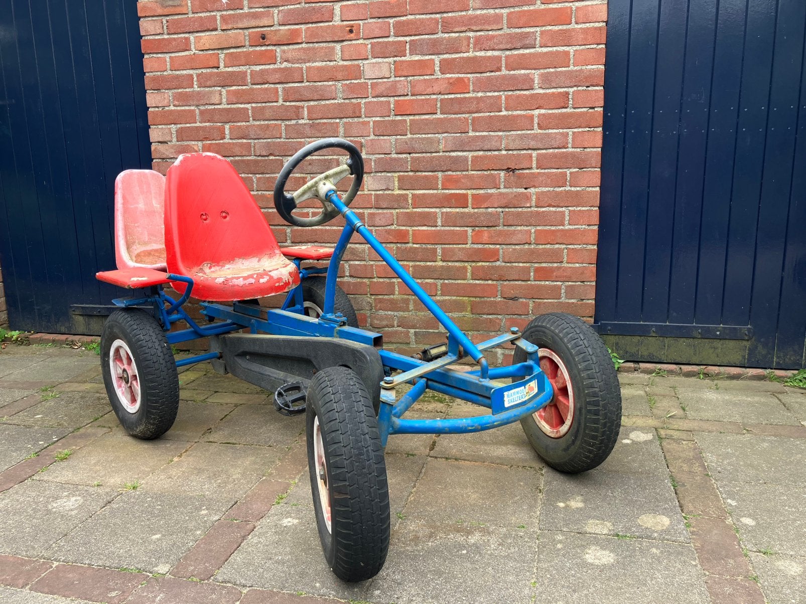 Degelijke skelter met duozit, tweede zit verwijderbaar, Ophalen, Gebruikt, Mammoet, Duozit