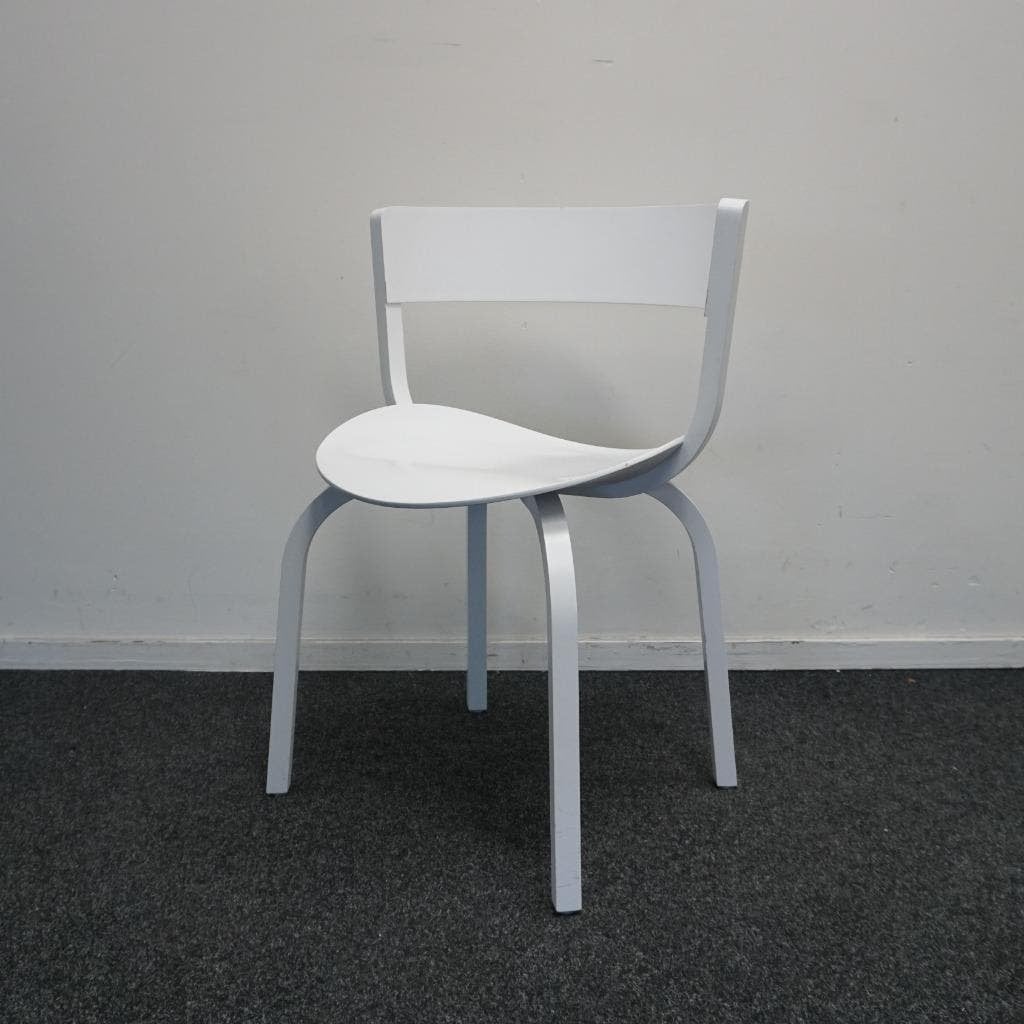 Thonet 404F Design Stoelen | Hout | Wit | Stoelen, Gebruikt, Wit, -, Ophalen of Verzenden