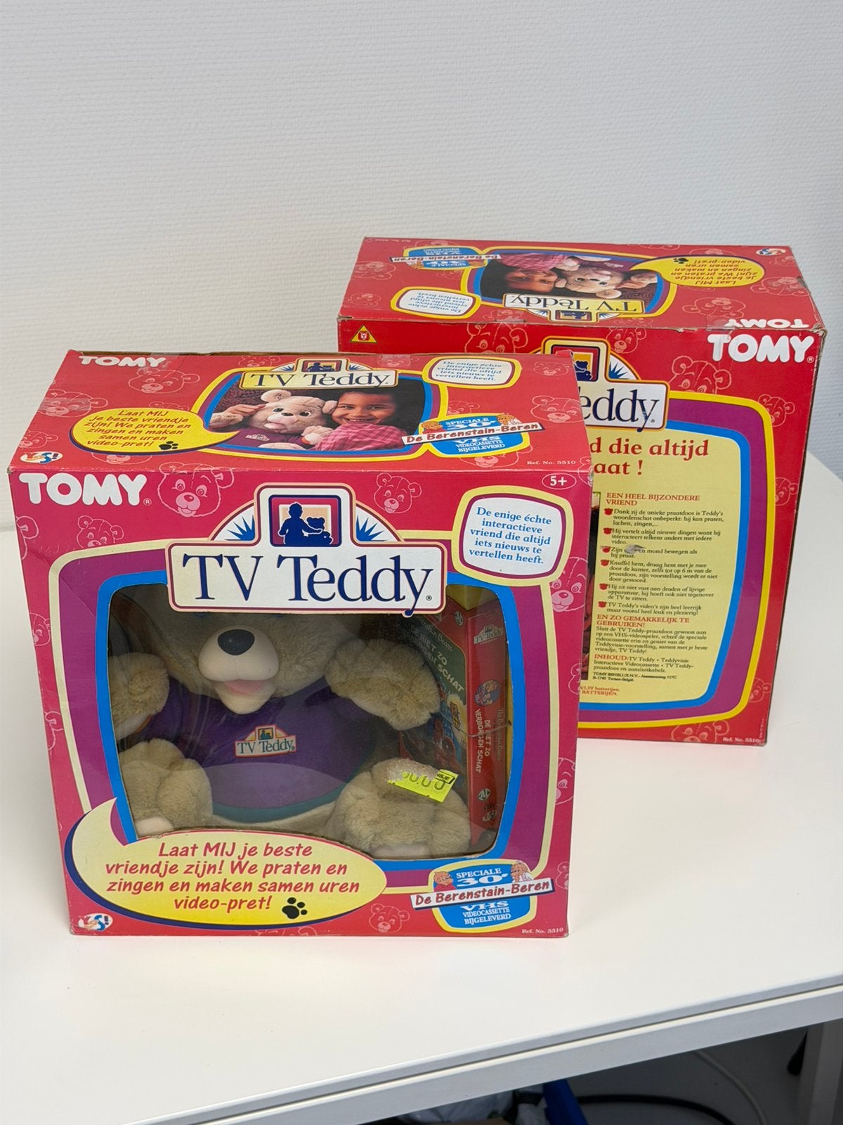 Vintage TOMY TV Teddy 1993 nieuw VHS Berenstain speelgoed, P, P, P, Nieuw