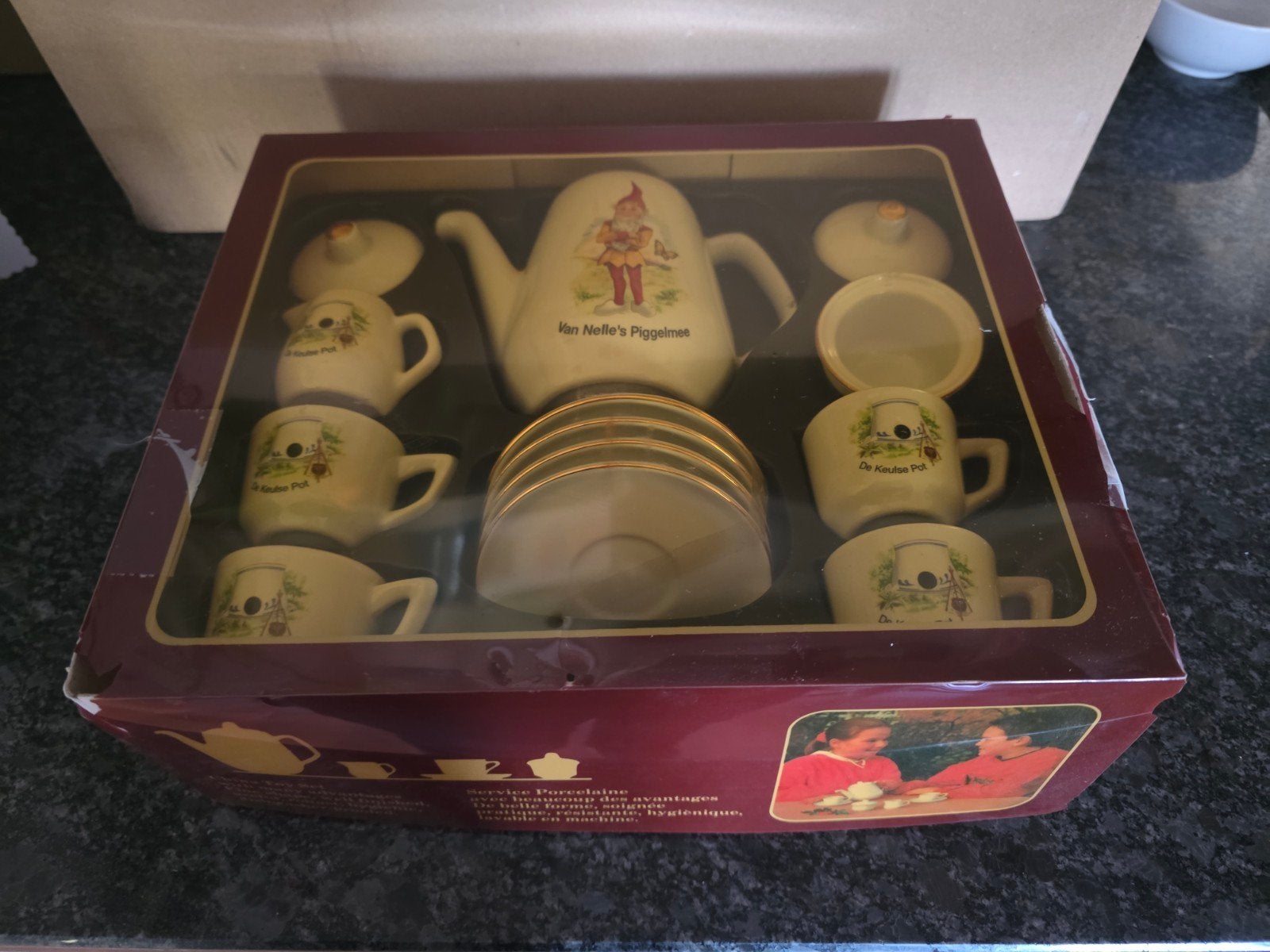 Vintage Van Nelle's Piggelmee kinderservies porselein, Ophalen of Verzenden