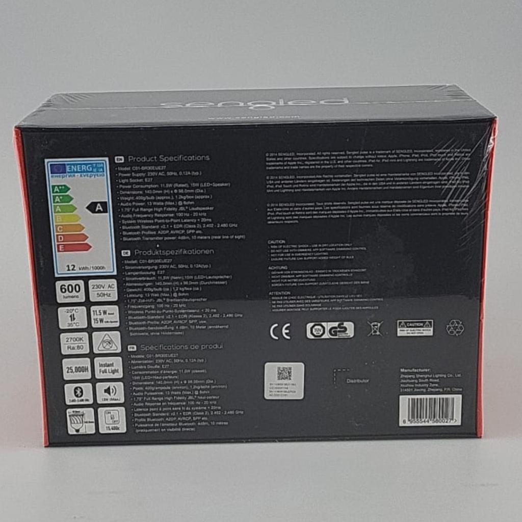 Sengled Pulse BT SP Set Led-lamp + JBL Bluetooth Luidspreker, Audio, Tv en Foto, Luidsprekers, JBL, Nieuw, Support@jbl.com, 400 Atlantic Street
Stamford, CT 06901
USA
