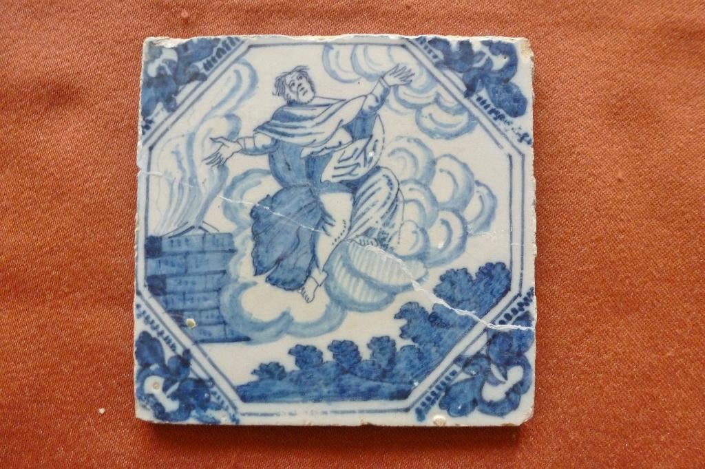 Zeer zeldzame 18e eeuwse ROTTERDAMSE BIJBEL tegel!, Antiek en Kunst, Antiek | Wandborden en Tegels, Ophalen of Verzenden