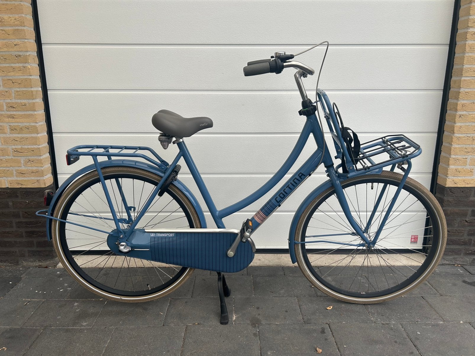 Cortina U4 Dull Blue Damesfiets Z.G.A.N., Terugtraprem, Versnellingen, 56 cm of meer, Zo goed als nieuw
