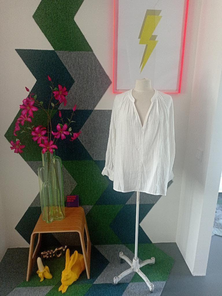 Prachtig tuniek van de H&M, maat XLa, H&M, Wit, Maat 46/48 (XL) of groter, Ophalen of Verzenden