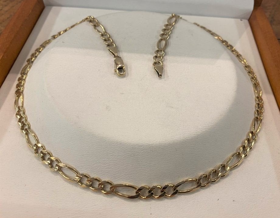 Prachtige 14K Gouden Ketting Figaro Schakel || 52 cm, Ophalen of Verzenden, Zo goed als nieuw, Info@kleenedelmetalen.nl, Goud